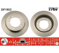 Pack de 2 - Disque de frein DF1953 TRW pour SUZUKI SANTANA