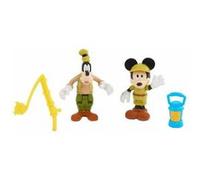 Pack de 2 figurines articulées Mickey Et Minnie Thème Camping avec accessoires 7.5 cm G