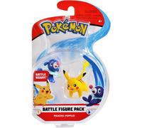 Pokemon 2 Inch Battle Action Figure 2-Pack Includes 2 Pikachu And 2 Popplio
