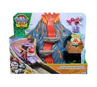 Paw Patrol - Pat Patrouille Le Film Mission Dino - Volcan - Jouet Enfant | Volcan Interactif : Éruption Sons, Lumières & Lave - Cascade & Toboggan - Figurines Marcus & Rhubarbe - Dès 3 ans