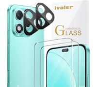 Pack de 2 Film de Protection d¡¯¿¿cran en Verre Tremp¿¿ pour Honor 400 Lite 5G, avec 2 Pi¿¿ces Cam¿¿ra Arri¿¿re Protecteur, Duret¿¿ 9H Glass, Anti Rayures, sans Bulles
