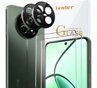 Pack De 2 Film De Protection D¿Écran En Verre Trempé Pour Realme 12 5g / Realme 12x (Pas Pour Realme 12 4g / Realme 12 Plus), Avec 2 Pièces Caméra Arrière Protecteur, Anti Rayures, Sans Bulles