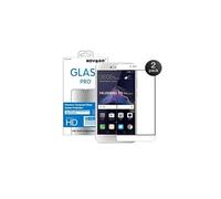 NOVAGO Compatible avec Huawei P8 Lite 2017, P9 Lite 2017, Honor 8 lite 2017 - Film protection écran en verre trempé résistant couvre la totalité de l'écran (x2, Blanc)