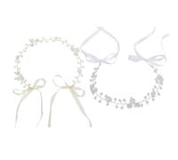 Pack De 2 Fleurs À Trois Pétales, Bandeau Pour Cheveux Pour Filles, Guirlande De Fleurs Pour Enfants, Accessoires Pour Cheveux Dorés, Accessoires Pour Cheveux De Fille De Fleur