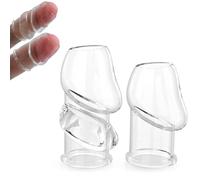 Pack de 2 gaines péniennes, gaine pénienne élastique et transparente, cage pénien extenseur de pénis agrandissement du pénis aide à l'érection pour homme (A)