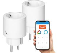 pack de 2 I Tuya, Google, Alexa, Prise intelligente Wi-Fi sans fil