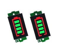 Pack de 2 indicateurs de capacité de batteries lithium, module 4 sections, testeur d ' affichage LED vert/bleu pour indicateurs de batteries lithium 1S à 8S