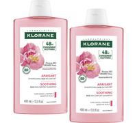 Pack De 2 Klorane Pivoine Bio Shampoing Apaisant Anti-Irritation & Protecteur 400ml