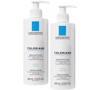 Pack De 2 La Roche-Posay Toleriane Fluide Dermo-Nettoyant Visage Et Yeux Flacon Pompe 400ml