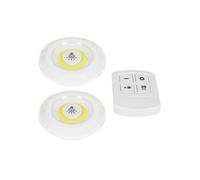 Pack de 2 lampes LED nouvelle génération adhésives avec télécommande