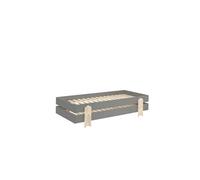 Vipack 2 lits Modulo Arrow gris empilables 90x200 – L203,6×Lg93,8×H27,5 cm