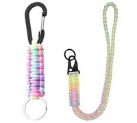 Pack De 2 Longes Colorées, Longes Paracord, Longes Longes, Longes De Cou, Longes De Téléphone Portable Tressées, Bracelets De Longe