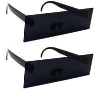 Pack De 2 Lunettes De Soleil Carrées Rectangulaires, Lunettes De Soleil Drôles, Lunettes De Soleil Drôles, Lunettes D'Examen, Lunettes De Soleil Noires, Lunettes Funky, Lunettes De Fête Drôles