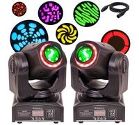 Pack de 2 LYRES MHSPOT30-FX Dmx avec Gobos idéal Bar Club Disco - Jeux de Lumière Animation soirée dansante mariage anniversaire