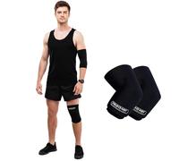 Pack de 2 manchettes de compression gel froid/chaud - design coulissant 360°, ultra douce et étanche - Poche de glace genou ou coudé - Tailles L - Ice Cold Sleeve - Pour coude, bras, cheville, mollet