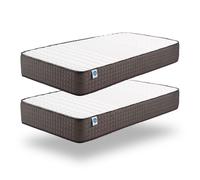 Pack de 2 Matelas Titanium 80x200 cm - Mousse HR mémoire de Forme + Blue Latex - Confort Mi-Ferme - Epais 24 cm, 7 Zones, Réversible, Ergonomique