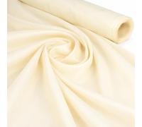 Pack de 2 mètres de tissu 100 % coton crème uni par le mètre, 147,3 cm de large, 60 carrés