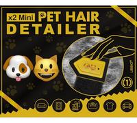 Pack de 2! Mini Brosse Anti Poils d'Animaux pour Canapé, Voiture, Lit, Tapis... Enlève & Ramasse les Poils de Chien & Chat, Re-Utilisable, Léger et Compact