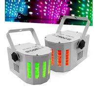 Pack de 2 Mini Jeux de lumières - Ibiza Light - DERBY-MINI - LED RVBB - 220-240Vac - 15W