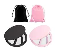 Pack De 2 Miroirs De Poche Pour Femmes, 2 Pièces De Sacs En Velours, Mini Miroir De Poche, Miroir Portable Pour Filles, Miroir De Poche Pour Sacs À Main