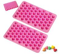 Pack De 2 Moules En Silicone En Forme De Coeur, Moules À Pâtisserie, Accessoires De Bricolage, Moules À Chocolat, Moules À Glaçons, Moules À Bonbons, Petits Moules En Silicone
