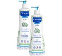 Pack De 2 Mustela Gel Lavant Doux Corps Et Cheveux Peau Normale Flacon Pompe 750ml