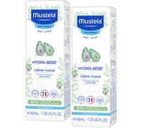 Pack De 2 Mustela Hydra Bébé Crème Visage À L'Avocat Peau Normale Tube 40ml