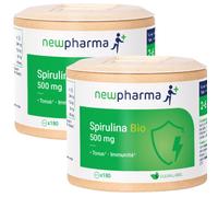 Pack De 2 Newpharma Spiruline Bio 500mg Complément Alimentaire 2x180 Comprimés