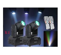 Pack de 2 nouvelles lyres Beam à led RVBB 10w LMH250-RC