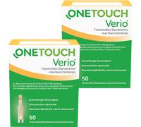 Pack de 2 OneTouch Verio Bandelettes Réactives 50 Pièces