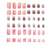 Pack De 2 Ongles Portables, Faux Ongles Coupe Européenne, Ongles Français, Faux Ongles Nus, Faux Ongles À L’Encre