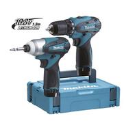MAKITA Pack Perceuse visseuse 10.8V DF330D + visseuse à chocs TD090D (2x1.3AH) en coffret MAKPAC - MAKITA - LCT204J