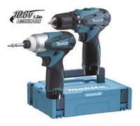 MAKITA Pack Perceuse visseuse 10.8V DF330D + visseuse à chocs TD090D (2x1.3AH) en coffret MAKPAC - MAKITA - LCT204J