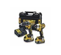 Pack de 2 outils 18V XR (DCD791+DCF887) + 2 batteries 5Ah + chargeur + coffret T-STAK - DEWALT - DCK268P2T-QW