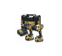 DeWalt Pack de 2 outils 18 V XR DCK268P2T-QW – DCD791 + DCF887, 2 batteries 5 Ah, chargeur, coffret