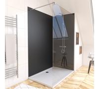 Pack de 2 Panneaux Muraux Aluminium NOIR 90+120x210 cm avec Profilés ANODISE BRILLANT - WALL'IT