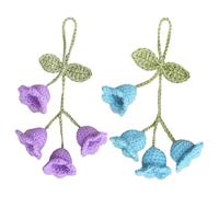 Pack De 2 Pendentifs Lily of The Valley, Pendentifs De Voiture, Pendentifs Au Crochet en Laine, Décoration De Voiture, Accessoires Suspendus Mignons