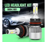 Pack de 2 phares COB LED pour voiture, 40W 10000LM Ampoule de phare antibrouillard, Blanc 6000K Lampe frontale
