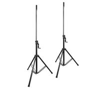 Pack de 2 Pieds d’Enceintes Vonyx LS93 - Wind-Up Réglables 134 à 205 cm | Capacité 70 kg/Pied | Support Haut-Parleur Pro pour DJ, Scène & Événementiel