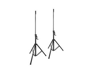 Pack de 2 Pieds d'Enceintes Vonyx LS93 - Wind-Up 134 à 205 cm | Capacité 70 kg par pied | Support Pro pour DJ & Prestations Scéniques