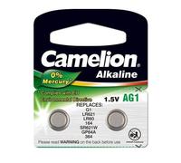 Pack de 2 piles 1.5V Camelion Alcaline AG1 LR60 LR621/364 0% Mercury/Hg