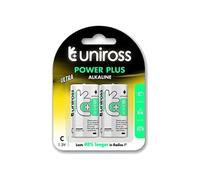 Pack de 2 Piles Alcalines C-LR14 Power Plus 1,5V
