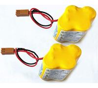 pack de 2 piles BR-2 / 3AGCT4A 6V PLC pour système CNC FANUC A98L-0031-0025 avec connecteur