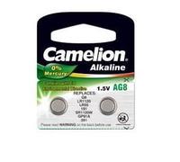 Pack de 2 piles Camelion Alcaline AG8,LR1120,LR55,191,SR1120W,GP91A,391 0% Mercury/Hg - 8432011601471