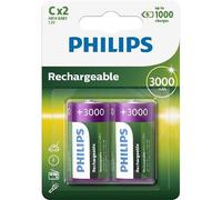 Pack de 2 piles rechargeable Philips C LR14 3000 mAh
