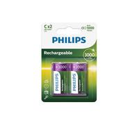 Philips Piles rechargeables C (LR14) NiMH 3000 mAh – Pack de 2