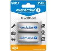 Pack de 2 piles rechargeables R14/C 3500 mAh pré-chargée - Garantie 1 an