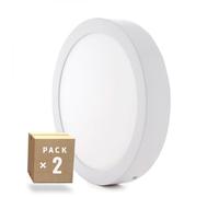 Pack de 2 plafonniers LED 24W 1900Lm 4200ºK Surface 40 000H [HO-PLAF-C-24W-W-PK2-AP] |