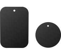 Pack de 2 Plaques métal pour fixation magnétique de support voiture Noir Bigben