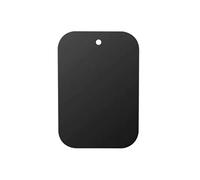 Pack de 2 Plaques Métalliques pour Fixation Magnétique de Support Voiture Noir